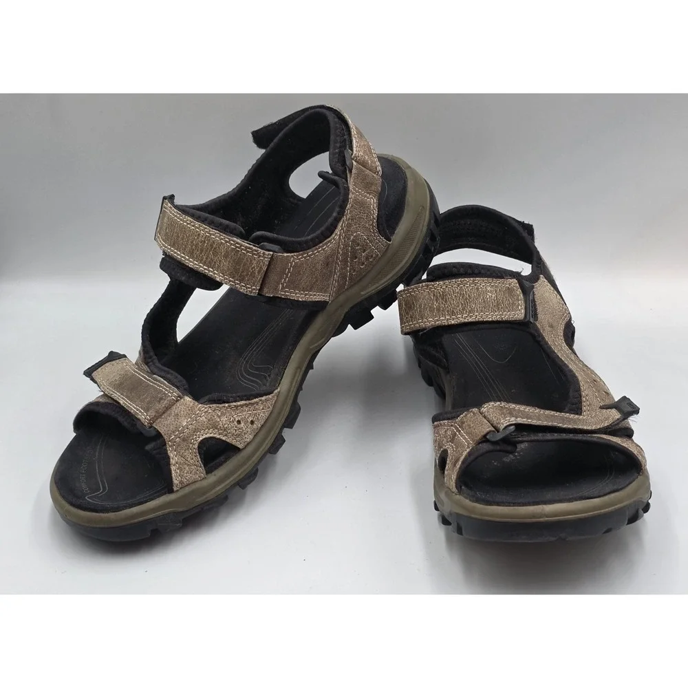 Ecco Receptor Men's 11 - 11.5 Hiking Gorpcore Outdoor Normcore Leather‎ Sandals